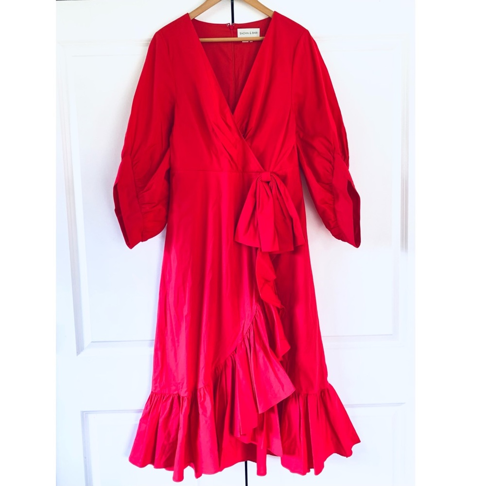 Sachin + Babi Red Midi Dress